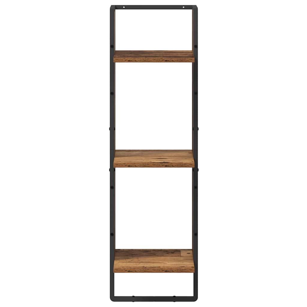 Estante de pared con estante Madera Vieja 30 x 25 x 100 cm