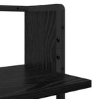 Conjunto de estantes de pared 4 pcs Roble Negro 65 x 25 x 30 cm