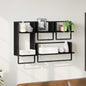 4-piece Wall Shelf Set Black Oak 65 x 25 x 30 cm