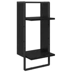 Conjunto de estantes de pared 4 pcs Roble Negro 65 x 25 x 30 cm