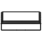 Conjunto de estantes de pared 4 pcs Roble Negro 65 x 25 x 30 cm