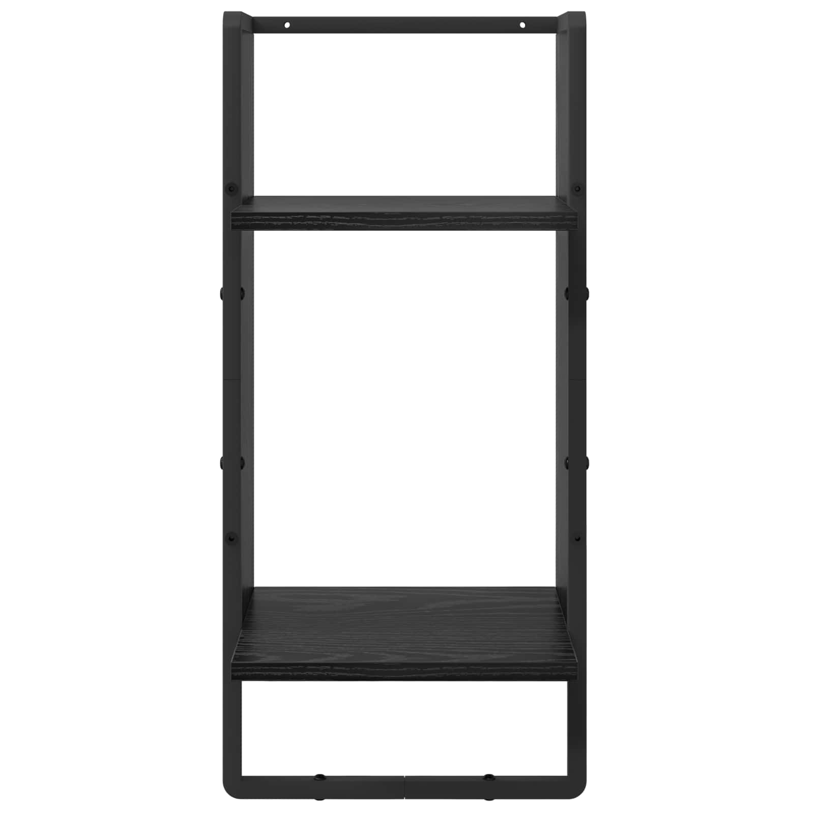 Conjunto de estantes de pared 4 pcs Roble Negro 65 x 25 x 30 cm