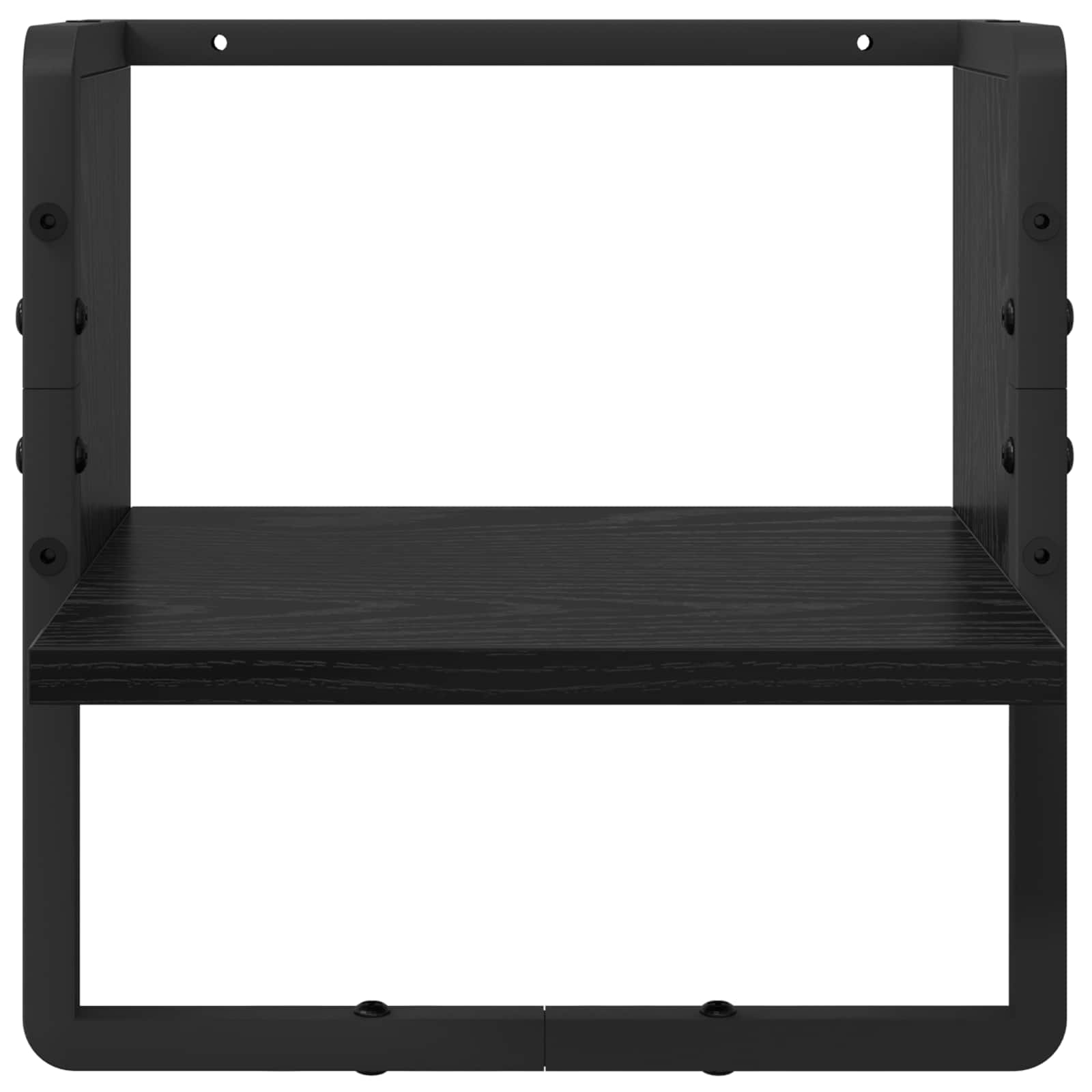 Conjunto de estantes de pared 4 pcs Roble Negro 65 x 25 x 30 cm