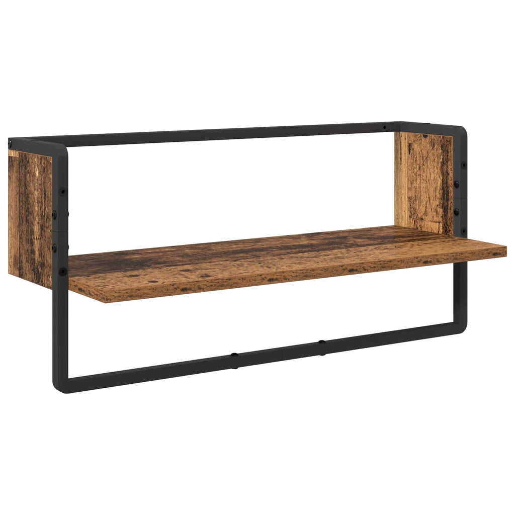 Conjunto de estantes de pared con estante 6 pcs Madera Vieja