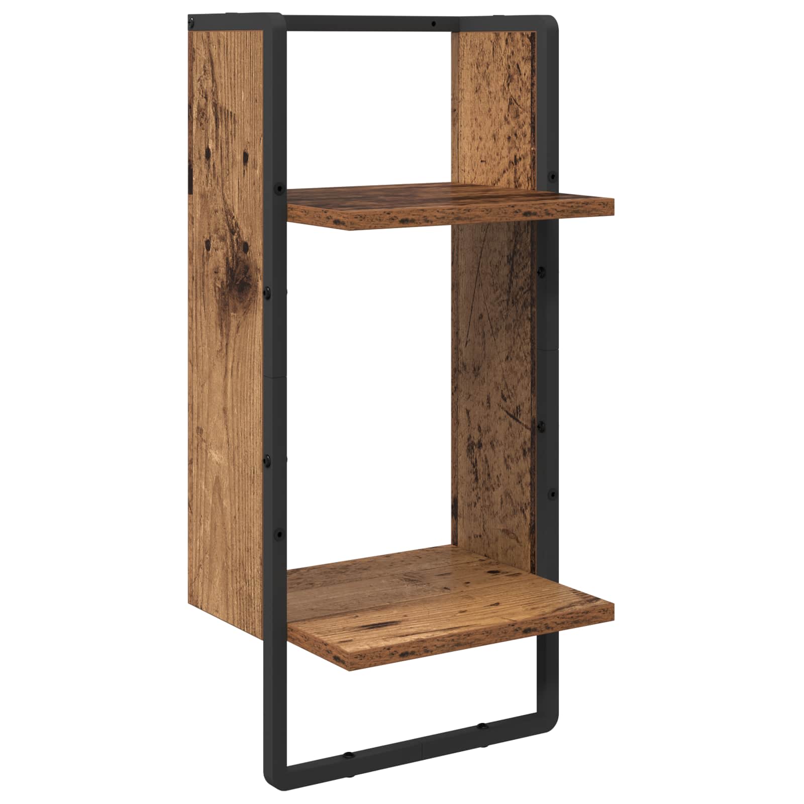 Conjunto de estantes de pared con estante 6 pcs Madera Vieja