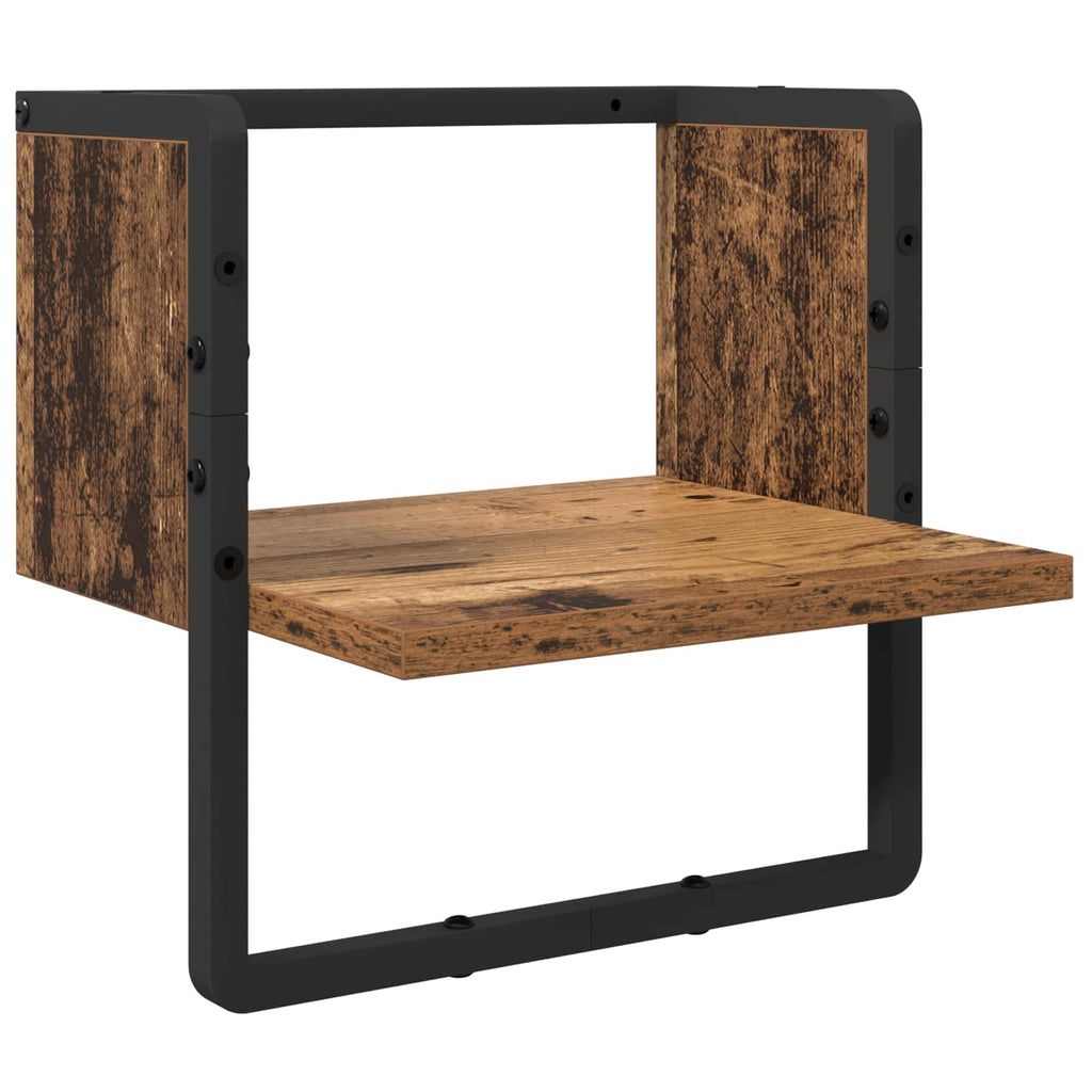 Conjunto de estantes de pared con estante 6 pcs Madera Vieja