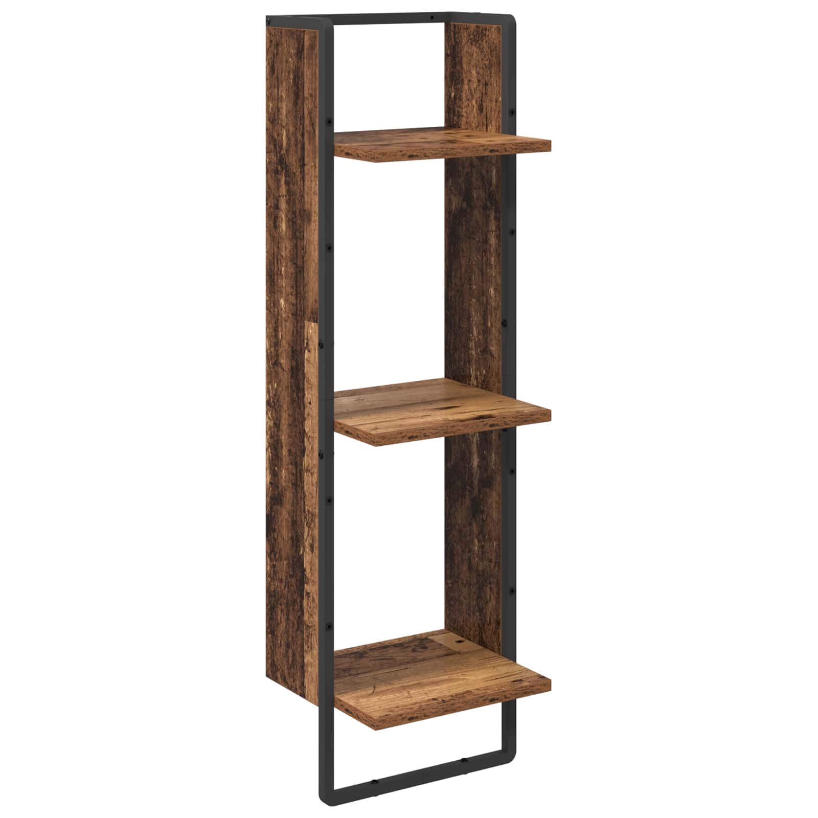 Conjunto de estantes de pared con estante 6 pcs Madera Vieja