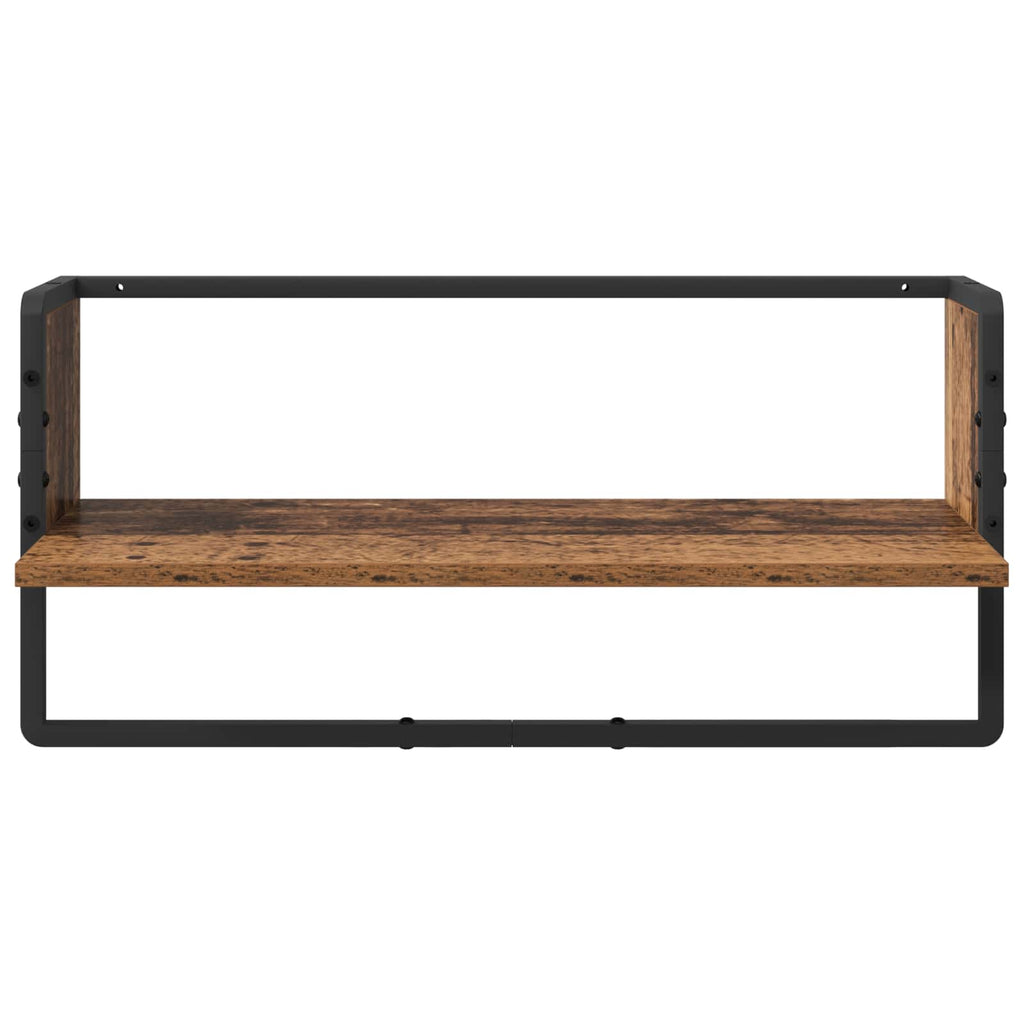 Conjunto de estantes de pared con estante 6 pcs Madera Vieja