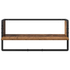 Conjunto de estantes de pared con estante 6 pcs Madera Vieja