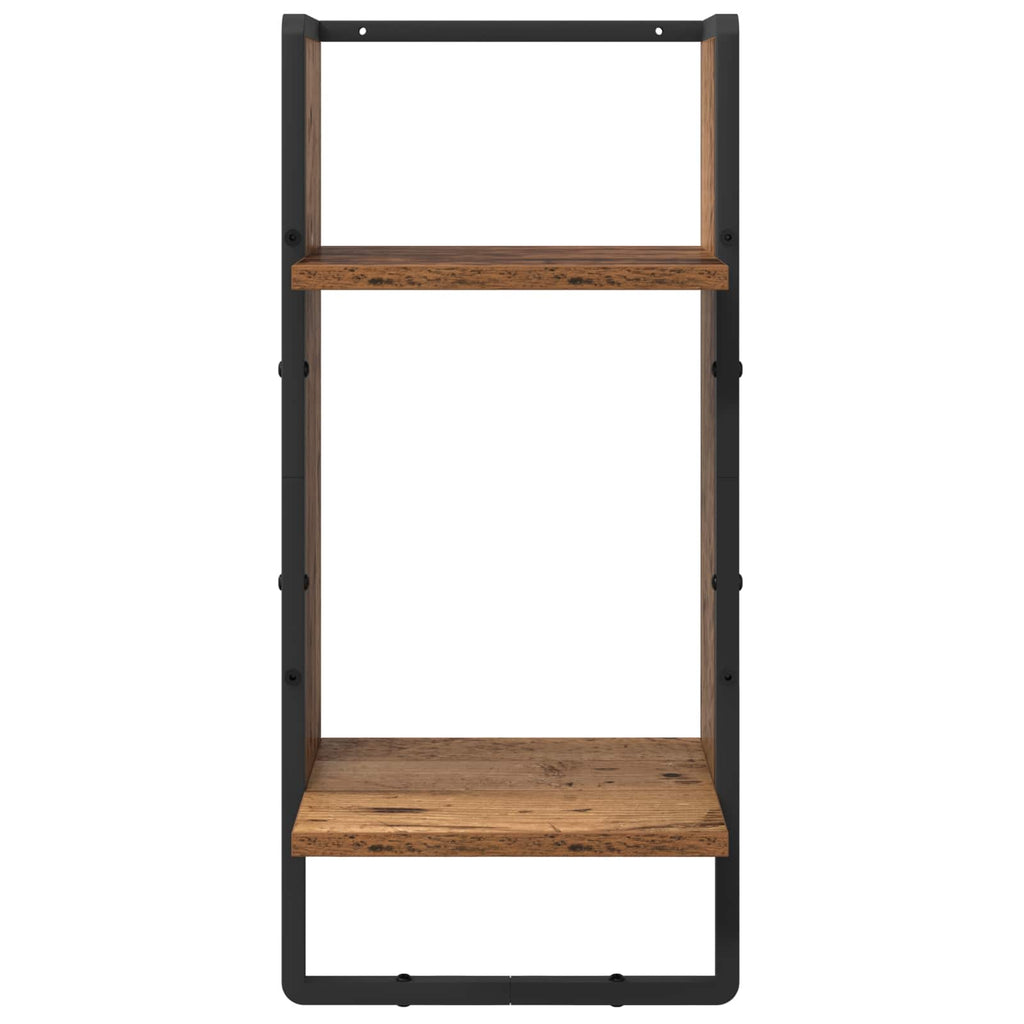 Conjunto de estantes de pared con estante 6 pcs Madera Vieja