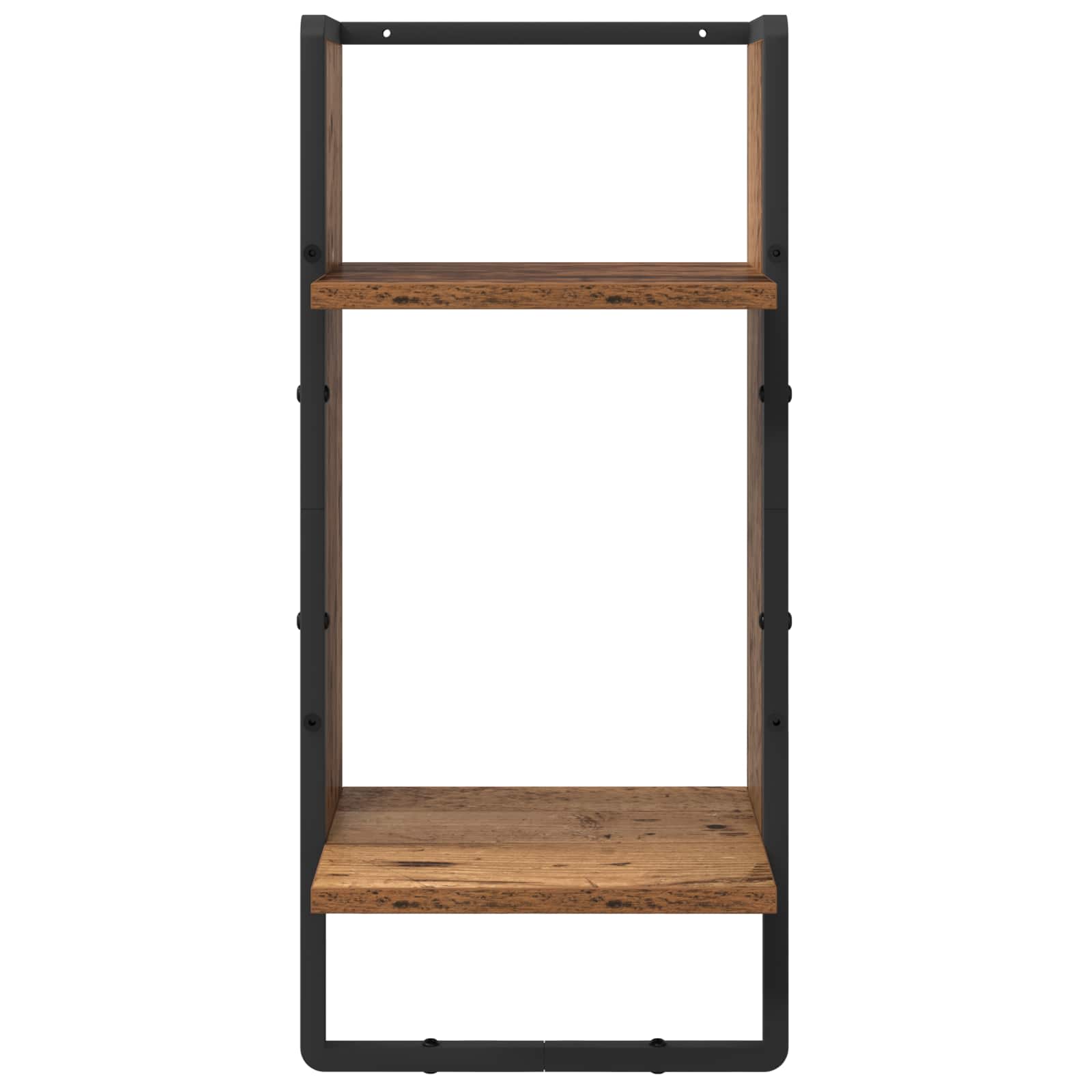 Conjunto de estantes de pared con estante 6 pcs Madera Vieja