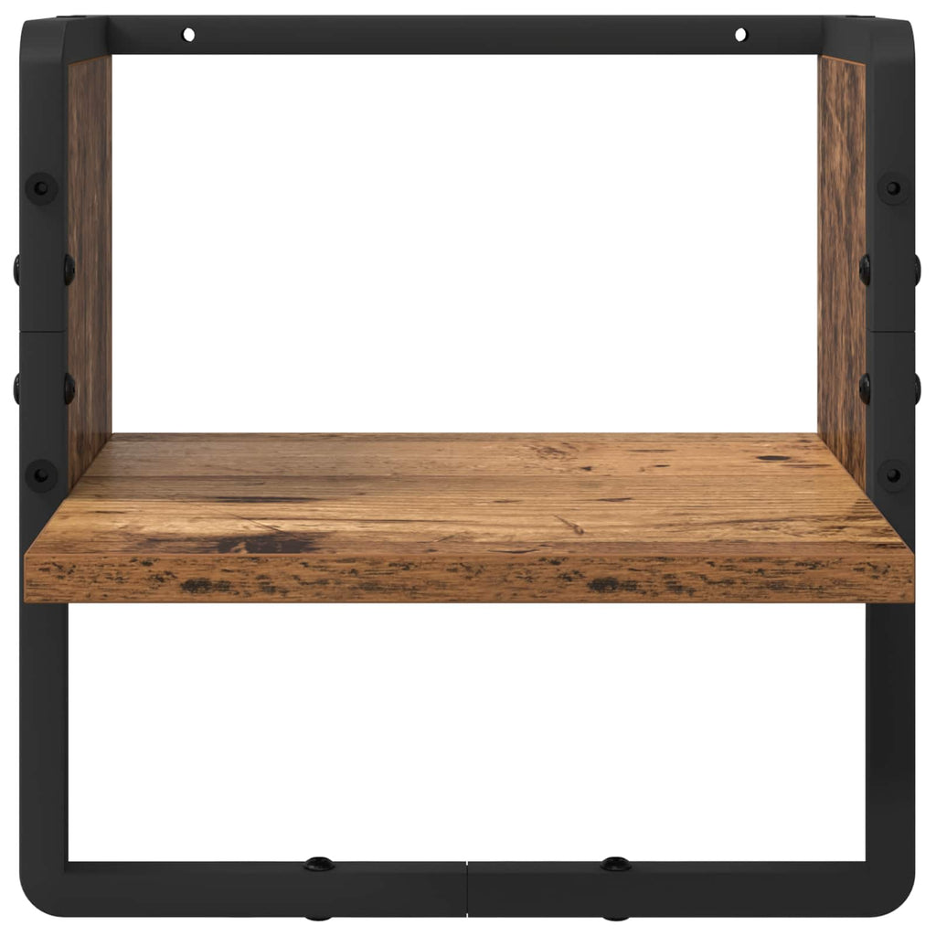 Conjunto de estantes de pared con estante 6 pcs Madera Vieja
