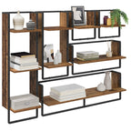 Conjunto de estantes de pared con estante 6 pcs Madera Vieja