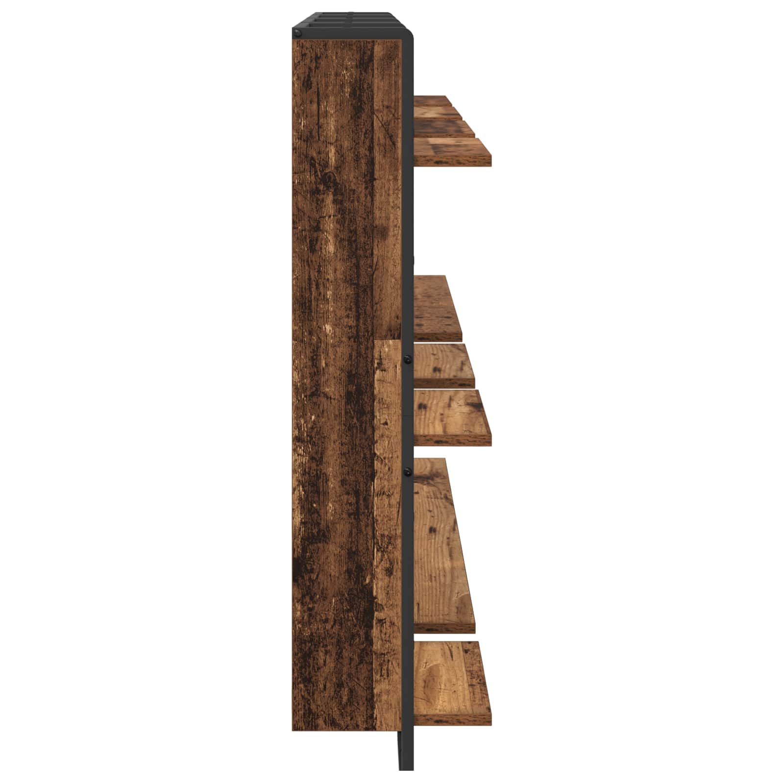 Conjunto de estantes de pared con estante 6 pcs Madera Vieja