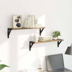 Estanterías de pared 2 pcs Roble artesanal 60 x 15 x 15,5 cm