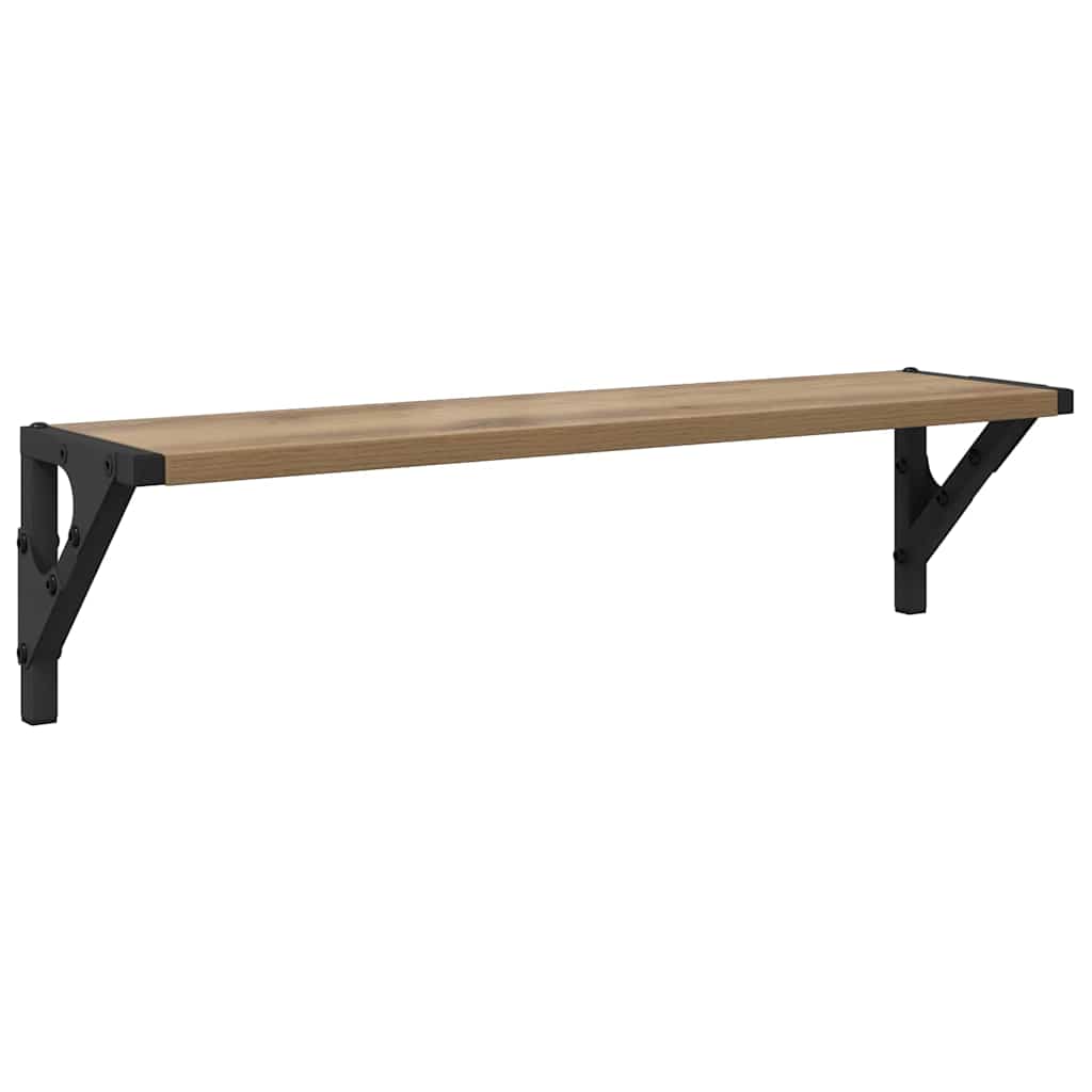 Estanterías de pared 2 pcs Roble artesanal 60 x 15 x 15,5 cm