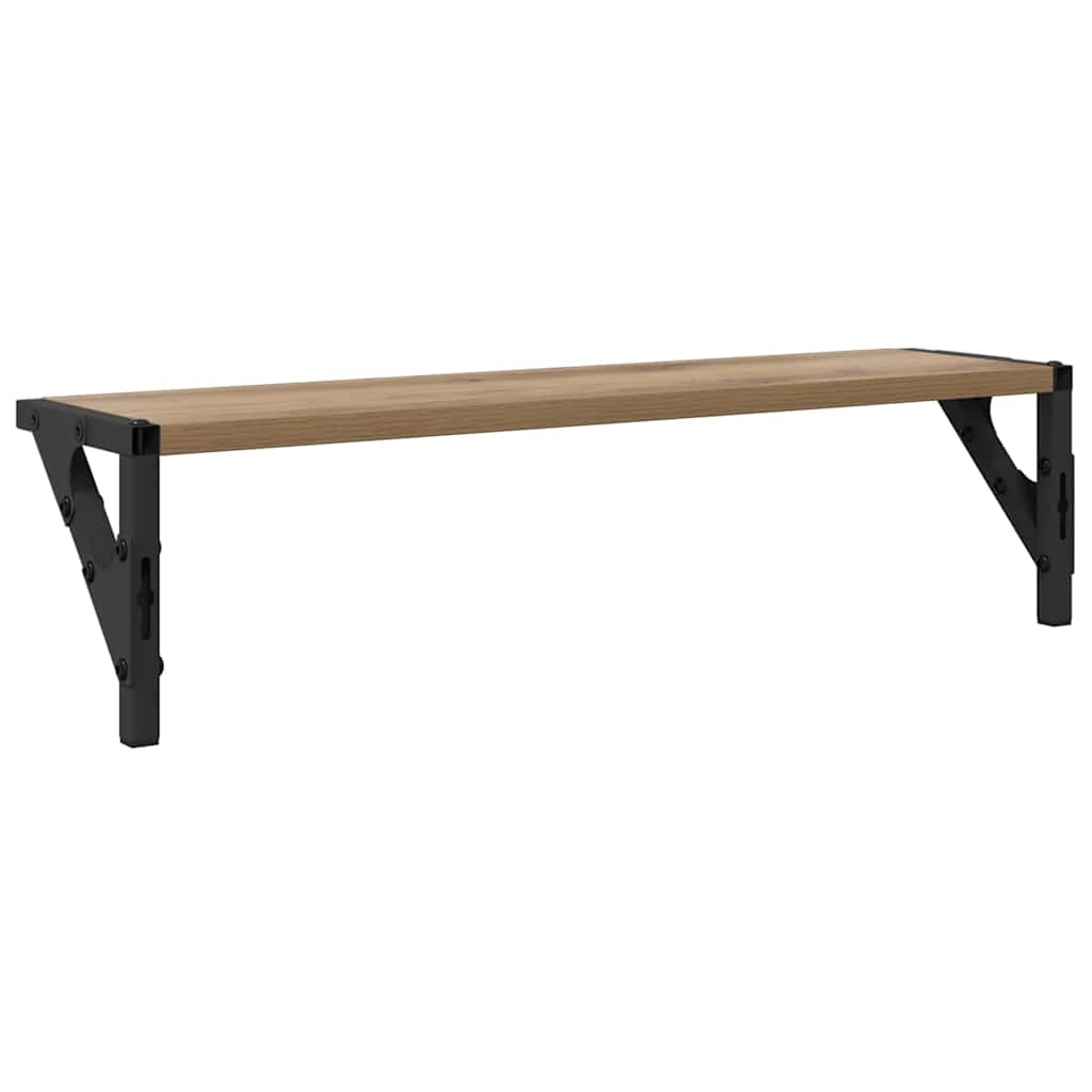 Estanterías de pared 2 pcs Roble artesanal 60 x 15 x 15,5 cm