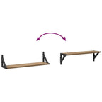 Estanterías de pared 2 pcs Roble artesanal 60 x 15 x 15,5 cm