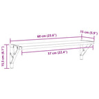 Estanterías de pared 2 pcs Roble artesanal 60 x 15 x 15,5 cm