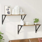 Estanterías de pared 2 pcs Roble artesanal 60 x 15 x 15,5 cm