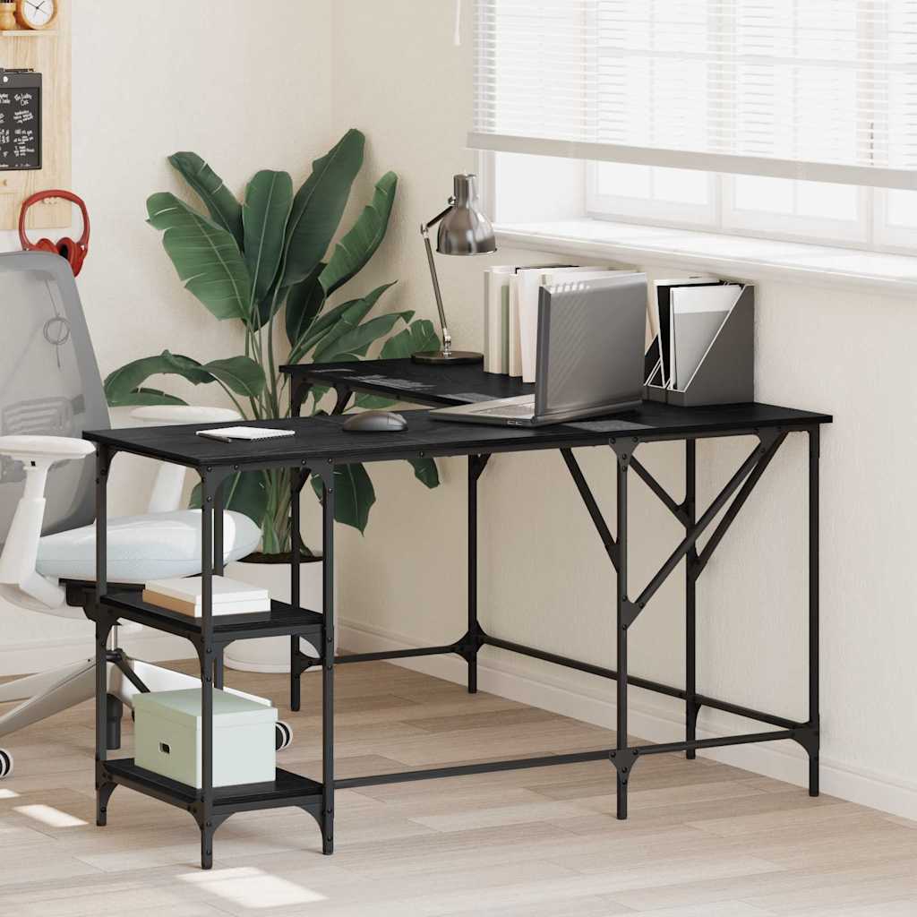 Old Wood Desk 139 x 139 x 75 cm Plywood