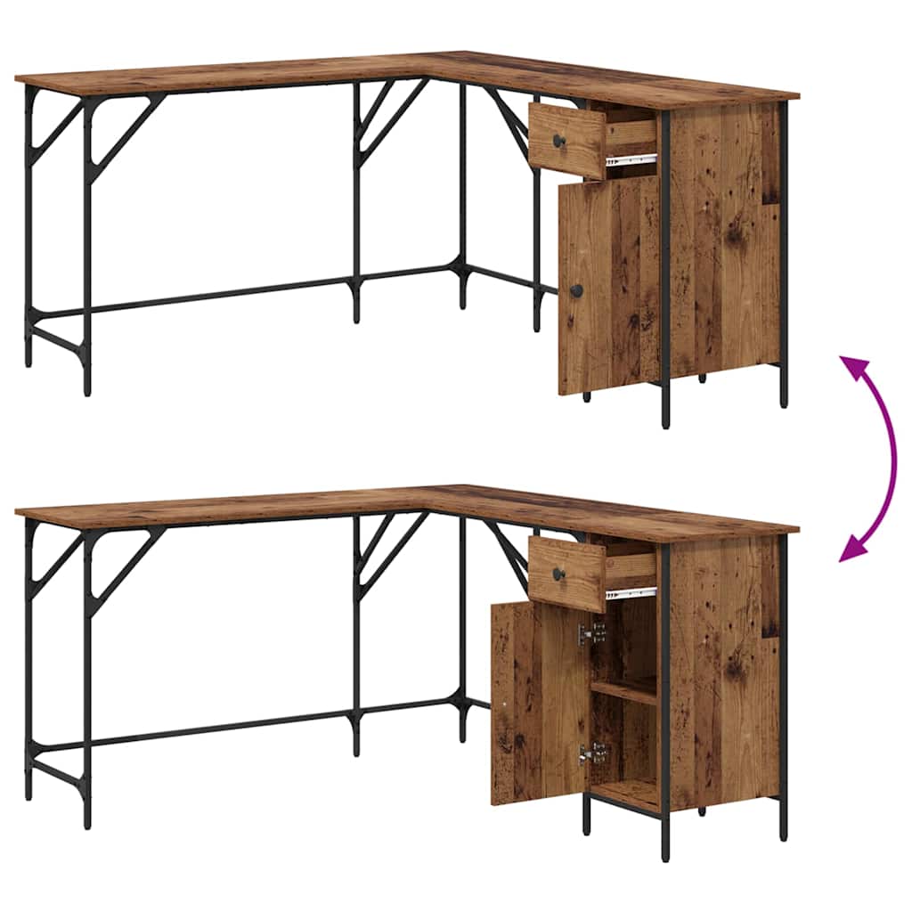 Escritorio Madera Vieja 141 x 141 x 75 cm Madera contrachapada