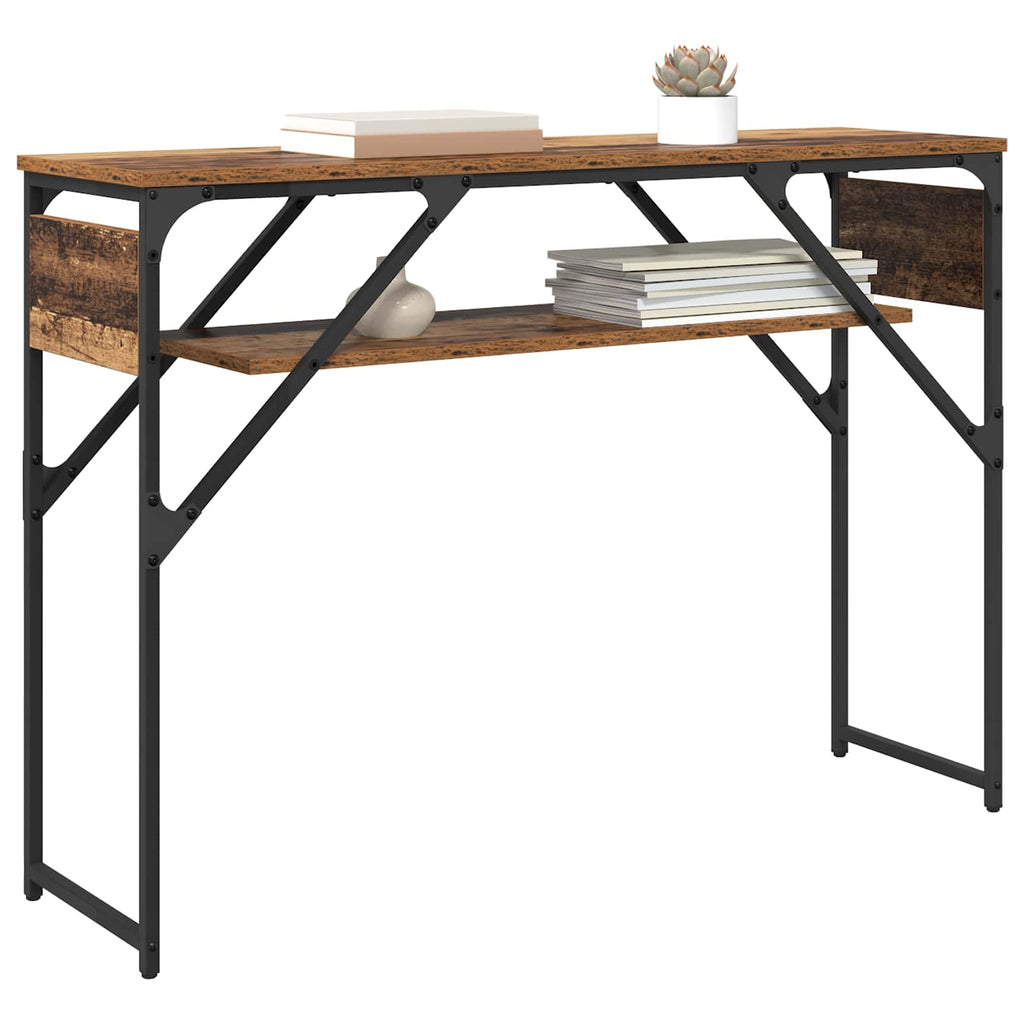 MesaConsola Madera envejecida 105x30x75cm Madera de ingeniería