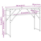 MesaConsola Madera envejecida 105x30x75cm Madera de ingeniería