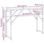 MesaConsola Madera envejecida 105x30x75cm Madera de ingeniería