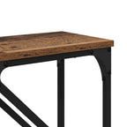 Mesa Consola 2 pcs Madera envejecida 100 x 28 x 75 cm