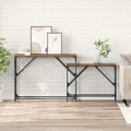 Mesa Consola 2 pcs Madera envejecida 100 x 28 x 75 cm