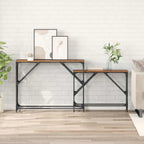 Mesa Consola 2 pcs Madera envejecida 100 x 28 x 75 cm