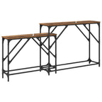 Mesa Consola 2 pcs Madera envejecida 100 x 28 x 75 cm