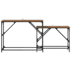 Mesa Consola 2 pcs Madera envejecida 100 x 28 x 75 cm