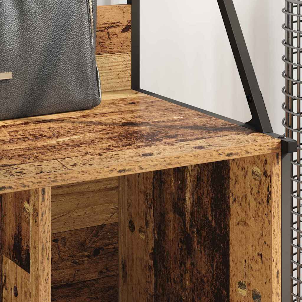 Perchero para ropa con estante Madera Vieja 100 x 41 x 184 cm