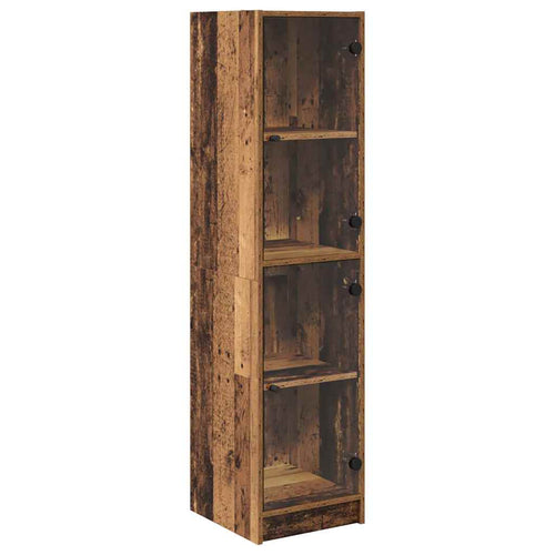 Old Wooden Cupboard 35 x 37 x 142 cm Plywood