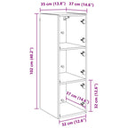 Mueble de pared Madera Vieja 35 x 37 x 102 cm