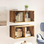 Armarios de pared 2 pcs Madera Vieja 68 x 37 x 35 cm