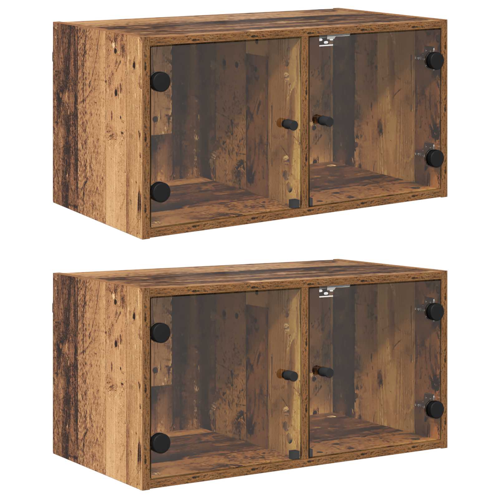 Armarios de pared 2 pcs Madera Vieja 68 x 37 x 35 cm