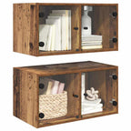 Armarios de pared 2 pcs Madera Vieja 68 x 37 x 35 cm