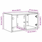 Armarios de pared 2 pcs Madera Vieja 68 x 37 x 35 cm