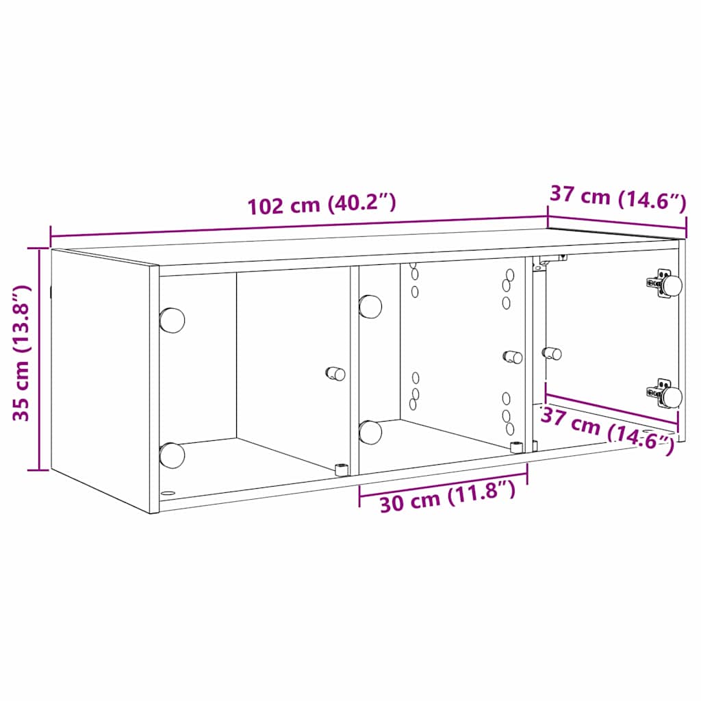 Mueble de pared Madera Vieja 102 x 37 x 35 cm
