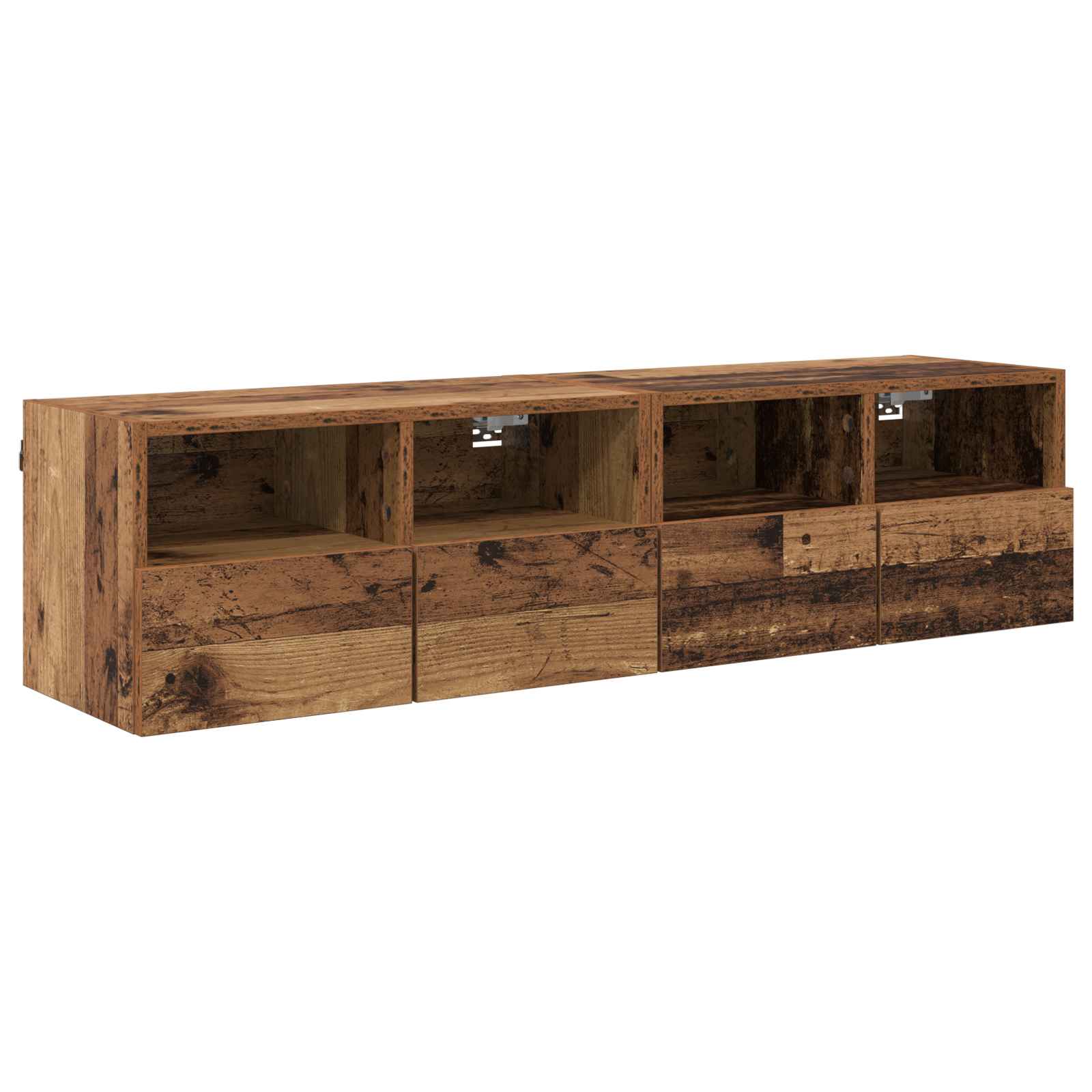 Gabinetes de pared para TV 2 pcs Madera Vieja 60 x 30 x 30 cm