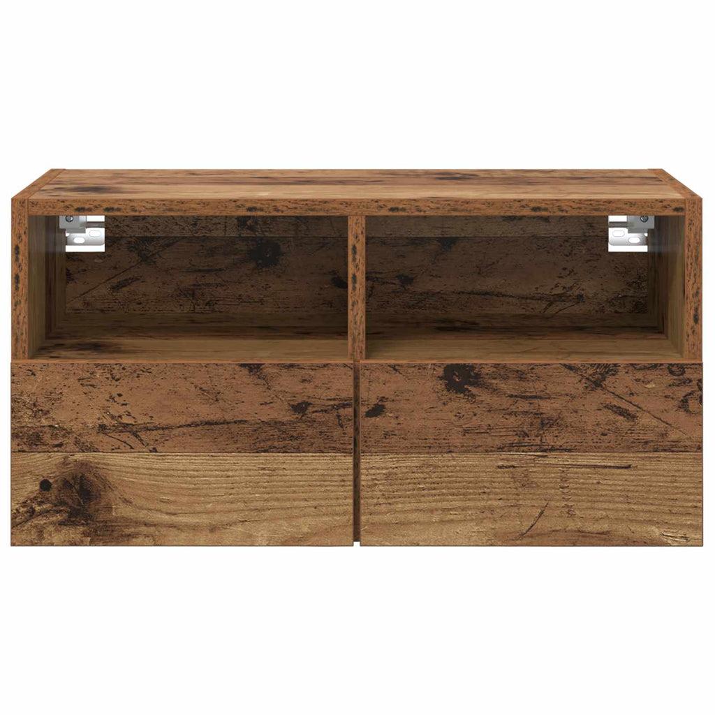 Gabinetes de pared para TV 2 pcs Madera Vieja 60 x 30 x 30 cm