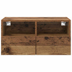 Gabinetes de pared para TV 2 pcs Madera Vieja 60 x 30 x 30 cm
