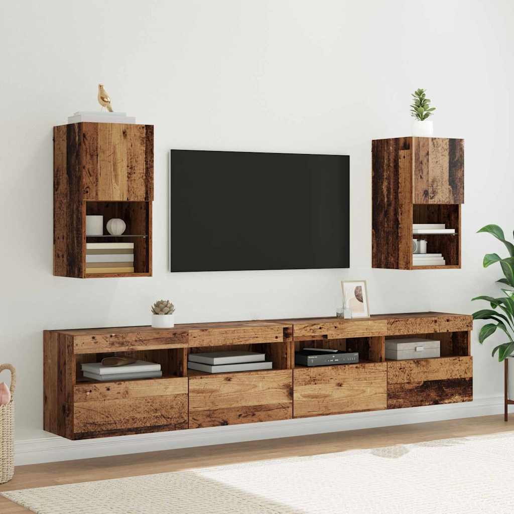 Conjunto de mueble de TV 2 pcs Roble Negro 30,5 x 30 x 102 cm