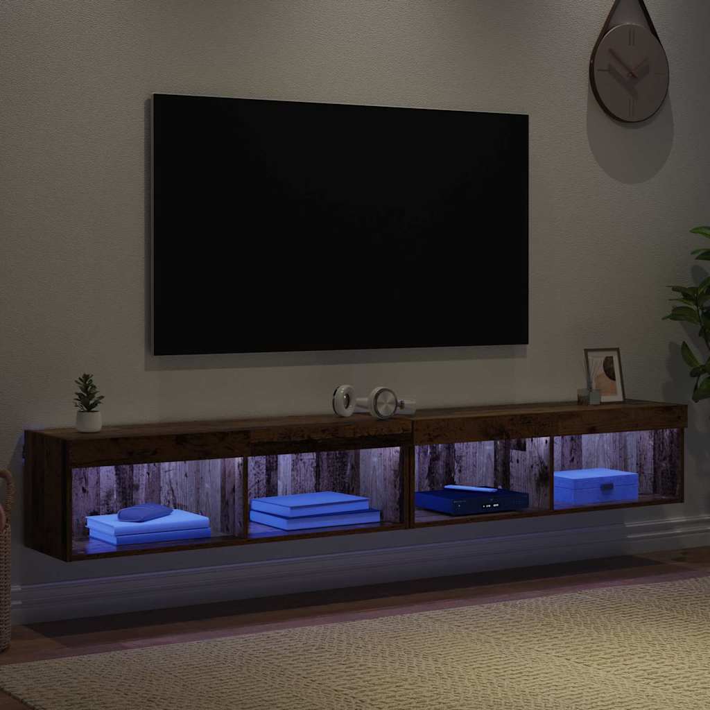 Conjunto de mueble de TV 2 pcs Madera vieja 100 x 30 x 30 cm
