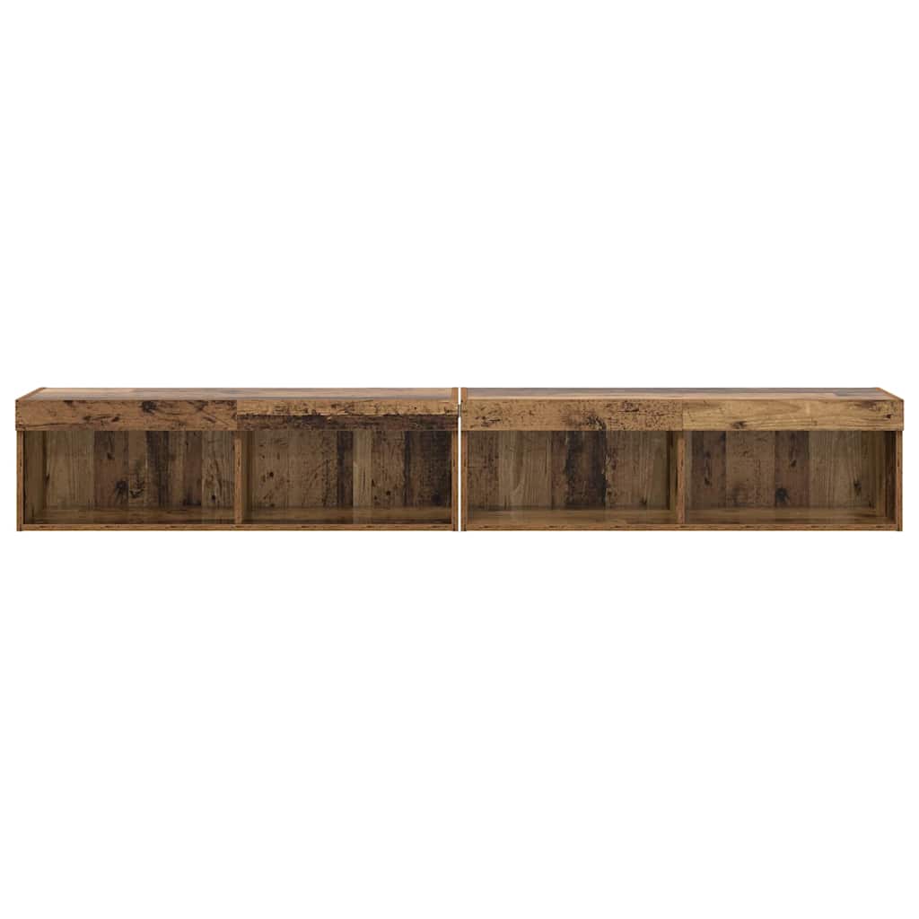 Conjunto de mueble de TV 2 pcs Madera vieja 100 x 30 x 30 cm