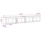 Conjunto de mueble de TV 2 pcs Madera vieja 100 x 30 x 30 cm
