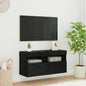 Mueble de TV Montado en la Pared 2 pcs Madera envejecida